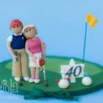 topper anniversario di matrimonio - golfisti
